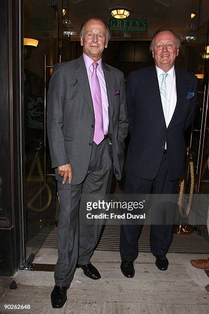 Simon Parker Bowles and Andrew Parker Bowles attend the opening of Greens Oyster Bar and Restaurant on September 1, 2009 in London, England.