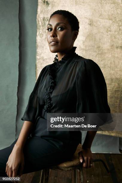 Actor Christine Adams of the CW network television show 'Black Lightning'' poses for a portrait during the 2018 Winter TCA Tour at Langham Hotel at...