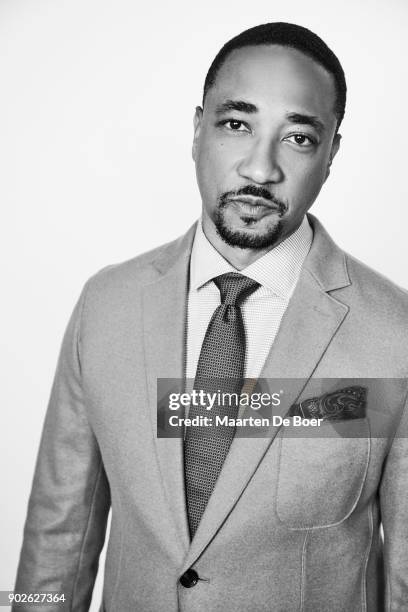 Actor Damon Gupton of the CW network television show 'Black Lightning'' poses for a portrait during the 2018 Winter TCA Tour at Langham Hotel at...