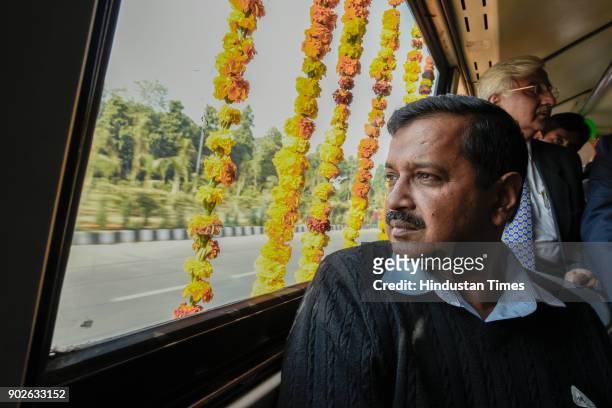 Delhi Chief Minister Arvind Kejriwal launched the pilot project for Delhi Common Mobility Card, on January 8, 2018 in New Delhi, India. Transport...
