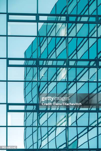 glass facade of office building - eliachevitch stock pictures, royalty-free photos & images