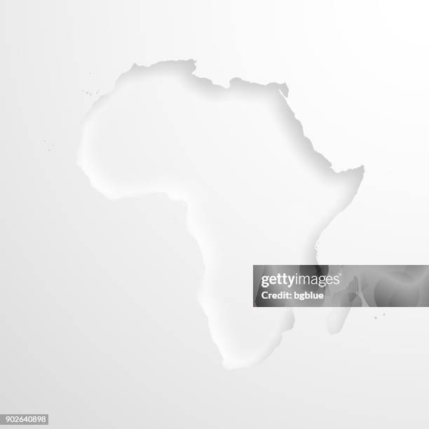 ilustraciones, imágenes clip art, dibujos animados e iconos de stock de mapa de africa con efecto de papel realzado sobre fondo blanco - madagáscar