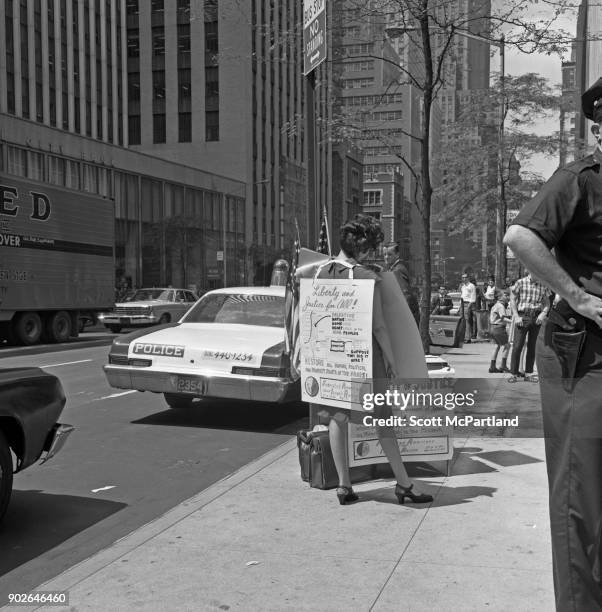 Woman protests Israel's occupation of Palestine, during the Arab-Israeli war of June 1967.