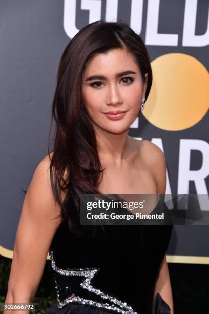 Praya Lundberg attends The 75th Annual Golden Globe Awards at The Beverly Hilton Hotel on January 7, 2018 in Beverly Hills, California.