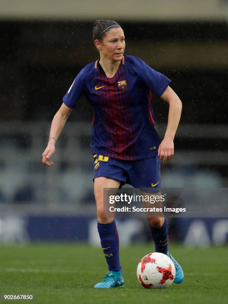 Elise Bussaglia of FC Barcelona Women during the Iberdrola Women's First Division match between FC Barcelona v Levante at the Ciutat Esportiva Joan...