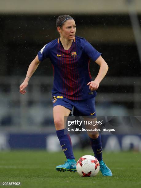 Elise Bussaglia of FC Barcelona Women during the Iberdrola Women's First Division match between FC Barcelona v Levante at the Ciutat Esportiva Joan...