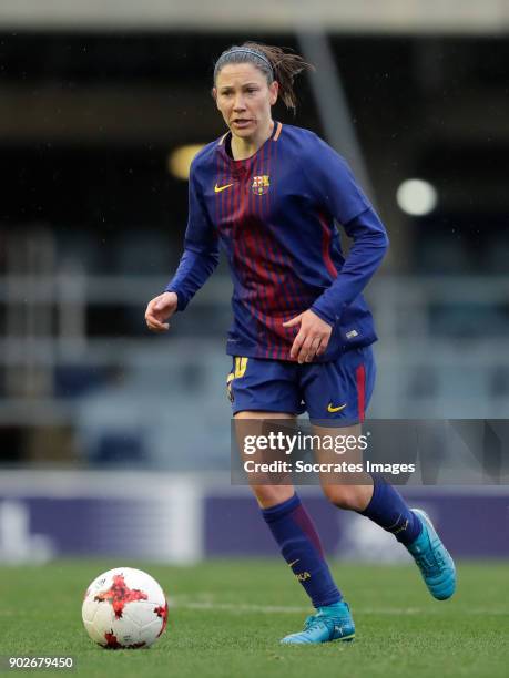 Elise Bussaglia of FC Barcelona Women during the Iberdrola Women's First Division match between FC Barcelona v Levante at the Ciutat Esportiva Joan...