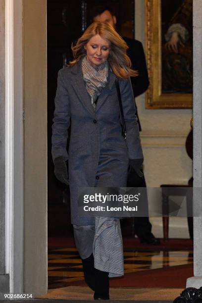 Esther McVey leaves 10 Downing Street after becoming Secretary of State for Work and Pensions as Prime Minister Theresa May reshuffles her cabinet on...