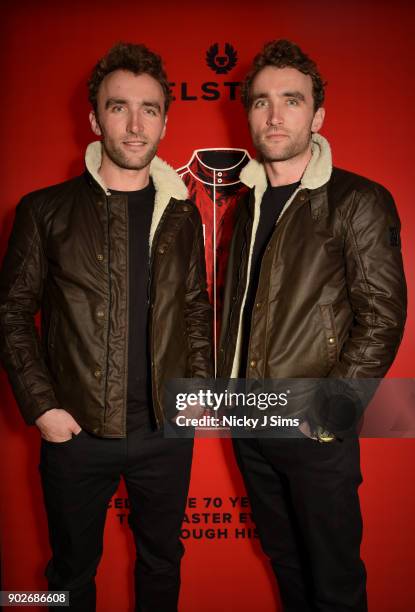 Ross Turner and Hugo Turner attend luxury emporium, Liberty London, London Fashion Week Mens Event to celebrate the launch of the Belstaff Origins...