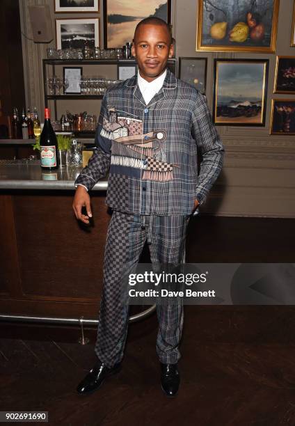 Eric Underwood attends the GQ London Fashion Week Men's 2018 closing dinner hosted by Dylan Jones and Rita Ora at Berners Tavern on January 8, 2018...
