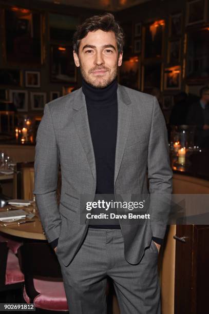 Robert Konjic attends the GQ London Fashion Week Men's 2018 closing dinner hosted by Dylan Jones and Rita Ora at Berners Tavern on January 8, 2018 in...