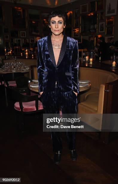 Kyle De'Volle attends the GQ London Fashion Week Men's 2018 closing dinner hosted by Dylan Jones and Rita Ora at Berners Tavern on January 8, 2018 in...