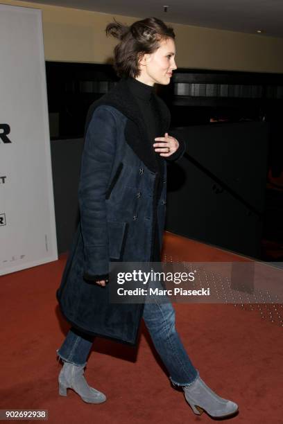Actress Marine Vacth attends the 'Si tu voyais son coeur' Premiere at UGC Cine Cite des Halles on January 8, 2018 in Paris, France.