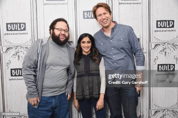 Actors Zach Cherry, Aparna Nancheria and series creator and actor Pete Holmes visit Build Series to discuss the series "Crashing at Build Studio on...