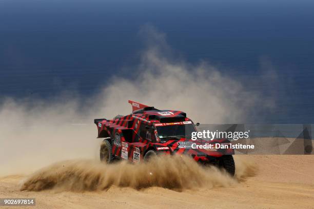 Eugenio Amos of Italy and Two Wheels Drive drives with co-driver Sebastien Delaunay of France in the Ford Buggy 2WD in the Classe : T1.3 : 2 Roues...