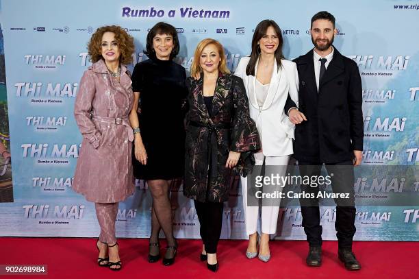 Spanish actress Adriana Ozores, director Patricia Ferrera, actresses Carmen Machi, Aitana Sanchez Gijon and actor Dani Rovira attend 'Thi Mai Rumbo a...