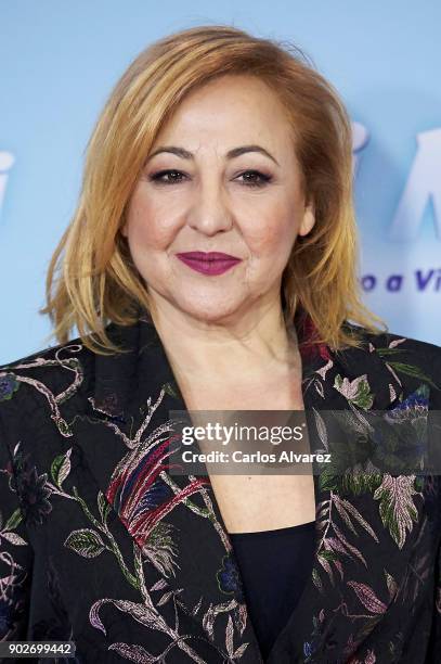 Spanish actress Carmen Machi attends 'Thi Mai Rumbo a Vietnam' premiere at the Callao cinema on January 8, 2018 in Madrid, Spain.