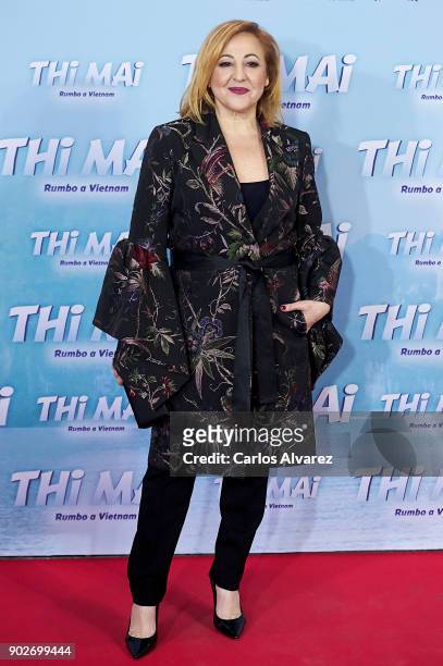 Spanish actress Carmen Machi attends 'Thi Mai Rumbo a Vietnam' premiere at the Callao cinema on January 8, 2018 in Madrid, Spain.