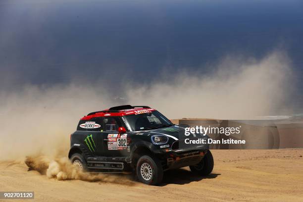 Nani Roma of Spain and X-Raid drives with co-driver Alex Haro Bravo of Spain in the Mini John Cooper Works Rally car in the Classe : T1.2 : 4x4...