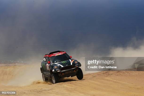 Nani Roma of Spain and X-Raid drives with co-driver Alex Haro Bravo of Spain in the Mini John Cooper Works Rally car in the Classe : T1.2 : 4x4...