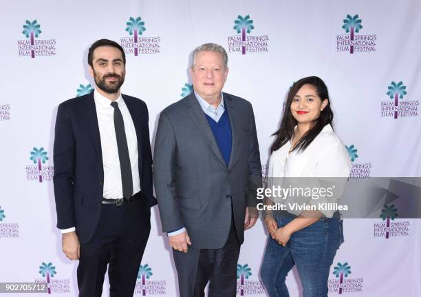Artistic director of the Palm Springs International Film Festival Michael Lerman, Al Gore and Director of Programming at the Palm Springs...