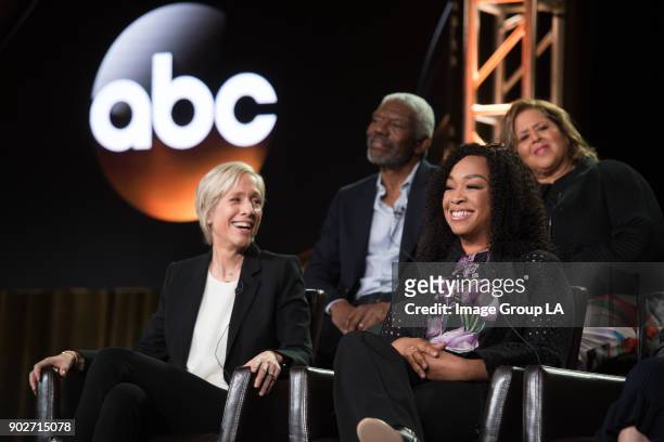 For the People" Session - The cast and executive producers of "For the People" addressed the press at Disney | Walt Disney Television via Getty...