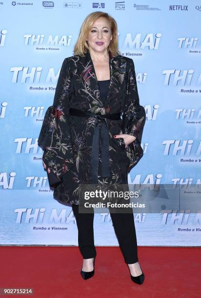 Carmen Machi attends the 'Thi Mai Rumbo a Viet Nam' premiere at Callao cinema on January 8, 2018 in Madrid, Spain.