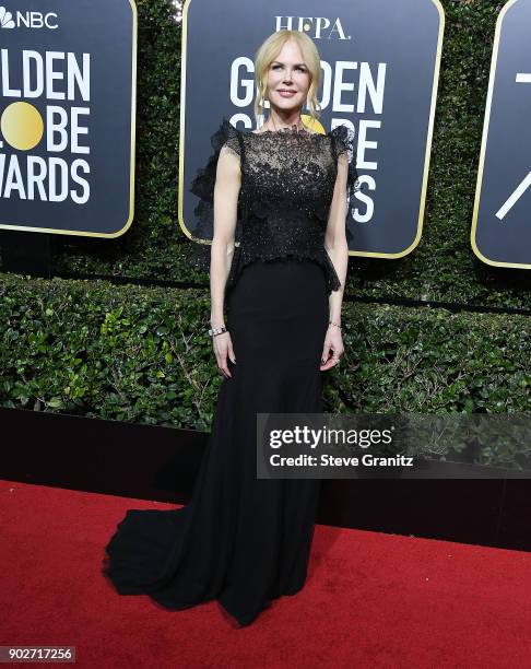 Nicole Kidman arrives at the 75th Annual Golden Globe Awards at The Beverly Hilton Hotel on January 7, 2018 in Beverly Hills, California.