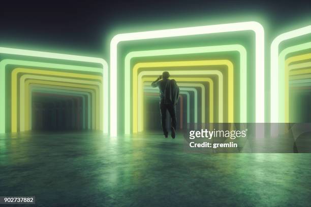 businessman walking into the uncertain future - choosing stock pictures, royalty-free photos & images