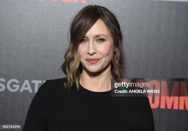 Actress Vera Farmiga attends the New York premiere of "The Commuter" at AMC Loews Lincoln Square on January 8, 2018. / AFP PHOTO / ANGELA WEISS