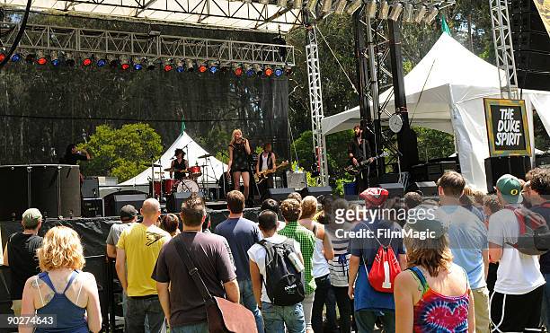 The Duke Spirit performs onstage at the 2009 Outside Lands Music and Arts Festival at Golden Gate Park on August 28, 2009 in San Francisco,...
