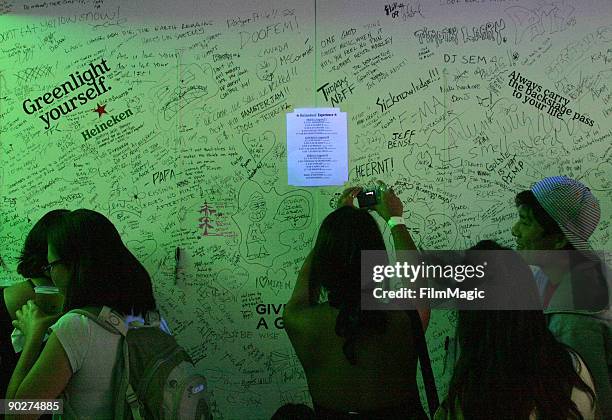 General view of atmosphere inside The Experience Created By Heineken at the 2009 Outside Lands Music and Arts Festival at Golden Gate Park on August...