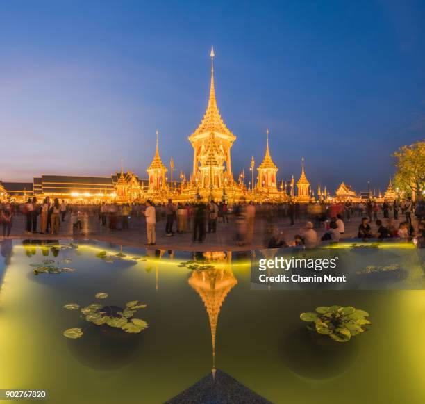 the royal cremation ceremony for the late king bhumibol adulyadej, bangkok, thailand. - cremation stockfoto's en -beelden