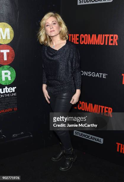 Amy Carlson attends the "The Commuter" New York Premiere at AMC Loews Lincoln Square on January 8, 2018 in New York City.
