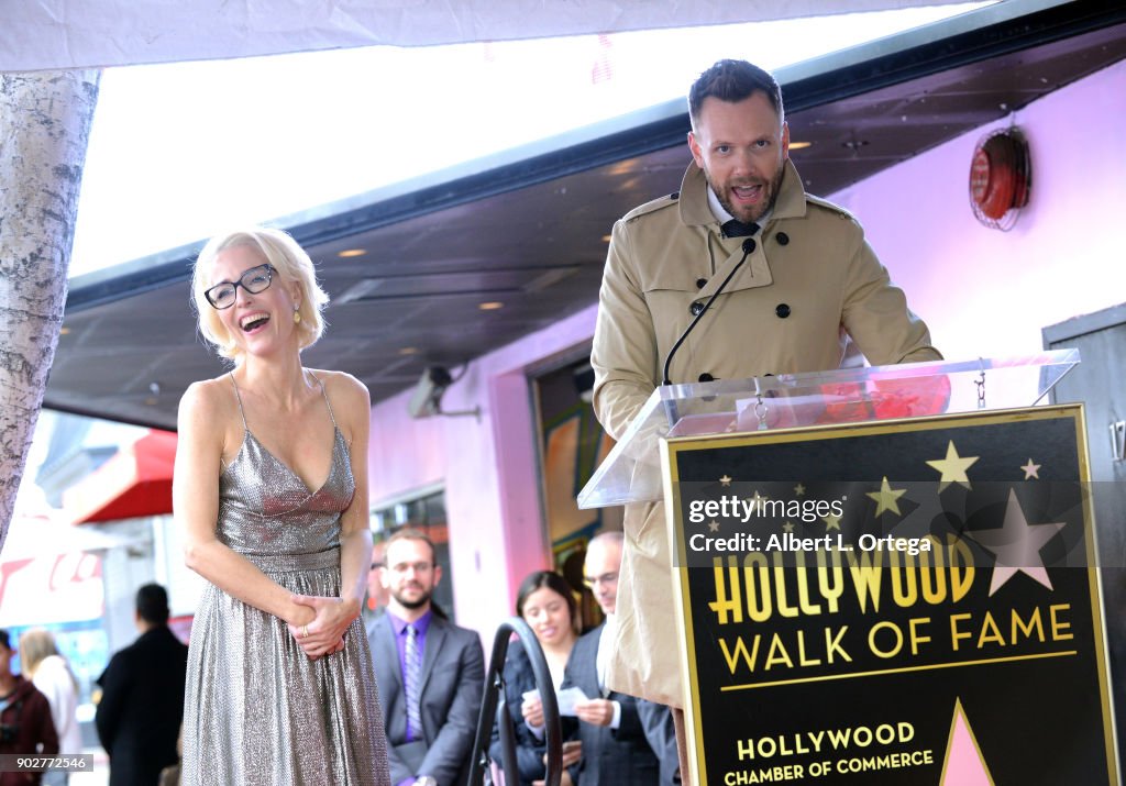 Gillian Anderson Honored With Star On The Hollywood Walk Of Fame