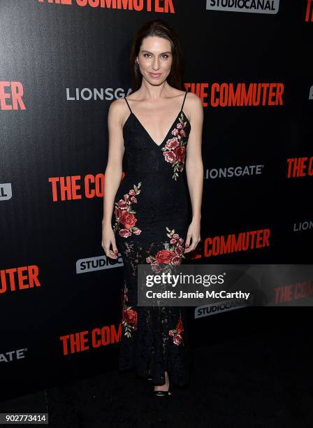 Silvia Kal attends the "The Commuter" New York Premiere at AMC Loews Lincoln Square on January 8, 2018 in New York City.