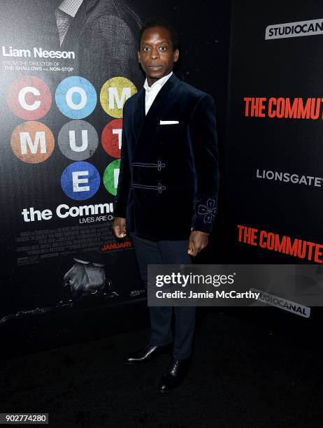 Kobna Holdbrook Smith attends the "The Commuter" New York Premiere at AMC Loews Lincoln Square on January 8, 2018 in New York City.