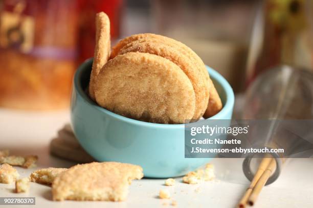 snickerdoodle cookie - snickerdoodle stock-fotos und bilder