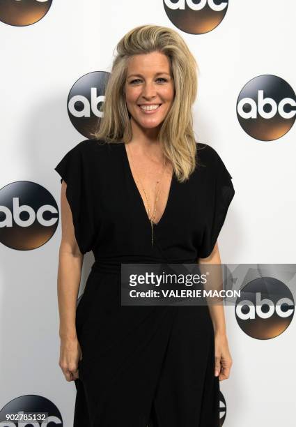 Actress Laura Wright attends the Disney ABC Television TCA Winter Press Tour on January 8 in Pasadena, California. / AFP PHOTO / VALERIE MACON