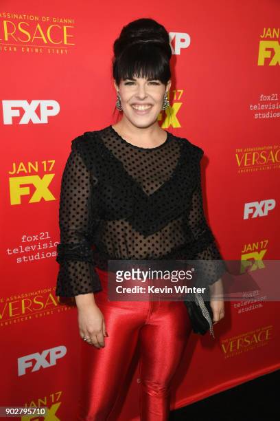 Executive producer Alexis Martin Woodall attends the premiere of FX's "The Assassination Of Gianni Versace: American Crime Story" at ArcLight...