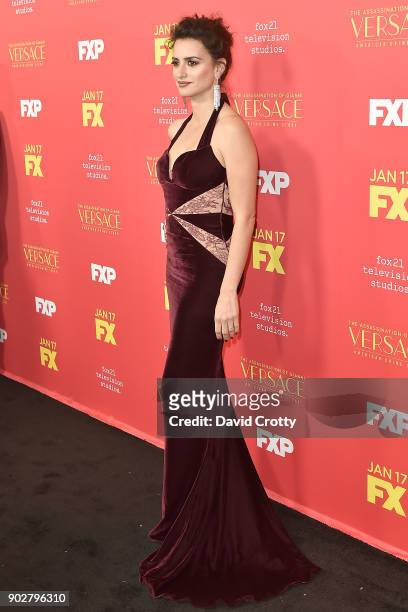 Penelope Cruz attends the Premiere Of FX's "The Assassination Of Gianni Versace: American Crime Story" - Arrivals at ArcLight Hollywood on January 8,...