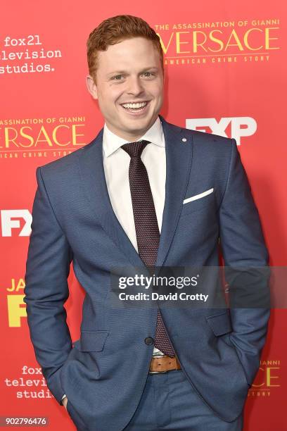 Caleb Foote attends the Premiere Of FX's "The Assassination Of Gianni Versace: American Crime Story" - Arrivals at ArcLight Hollywood on January 8,...