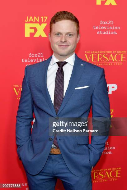 Actor Caleb Foote attends the premiere of FX's "The Assassination Of Gianni Versace: American Crime Story" at ArcLight Hollywood on January 8, 2018...
