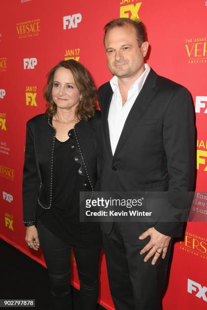 Producers Nina Jacobson and Brad Simpson attends the premiere of FX's "The Assassination Of Gianni Versace: American Crime Story" at ArcLight...