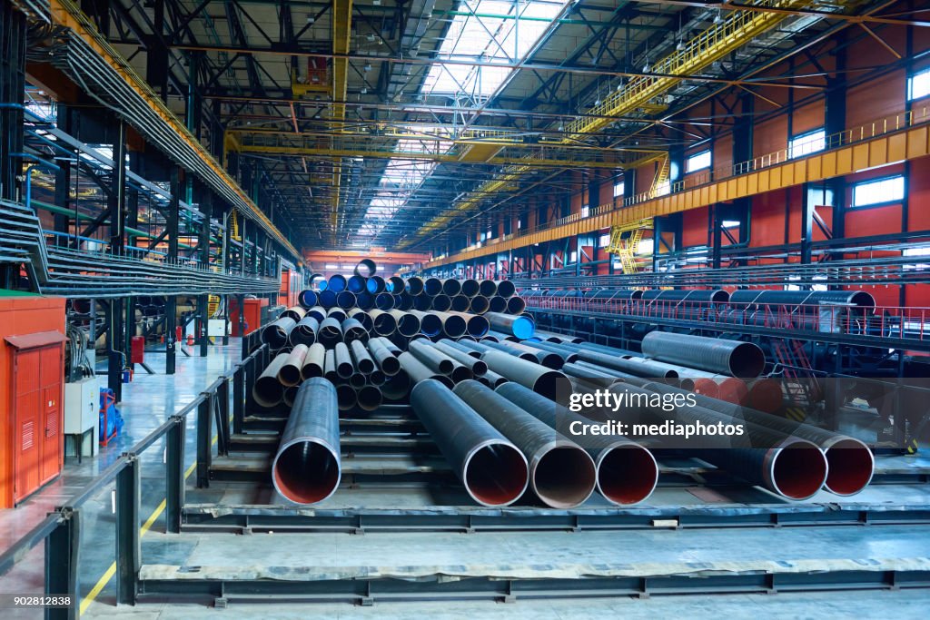 Abundance of pipes at factory