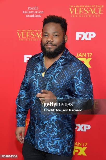 Story editor Stephen Glover attends the premiere of FX's "The Assassination Of Gianni Versace: American Crime Story" at ArcLight Hollywood on January...