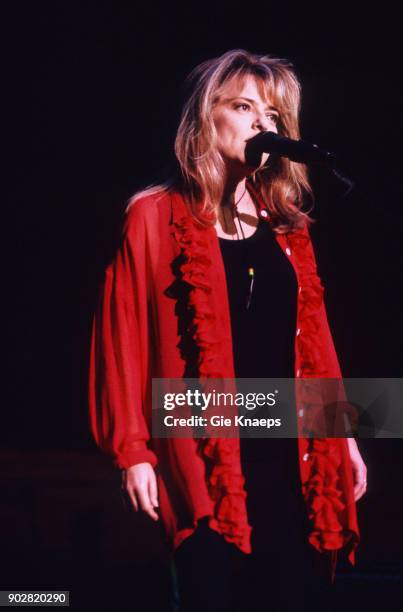French singer France Gall performs on stage at Vorst Nationaal, Brussels, Belgium, 11th November 1993.