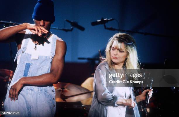 French singer France Gall performs on stage at Vorst Nationaal, Brussels, Belgium, 11th November 1993.