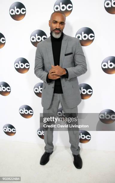 Actor Donnell Turner attends Disney ABC Television Group's TCA Winter Press Tour 2018 at The Langham Huntington, Pasadena on January 8, 2018 in...