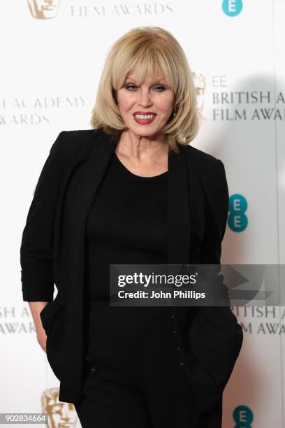 Joanna Lumley attends The EE British Academy Film Award, BAFTA, nominations announcement at BAFTA on January 9, 2018 in London, England.